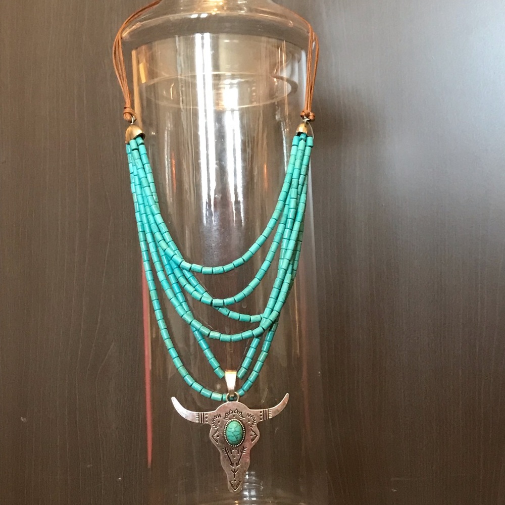 🐮 Hand crafted longhorn women’s necklace - Picture 1 of 5
